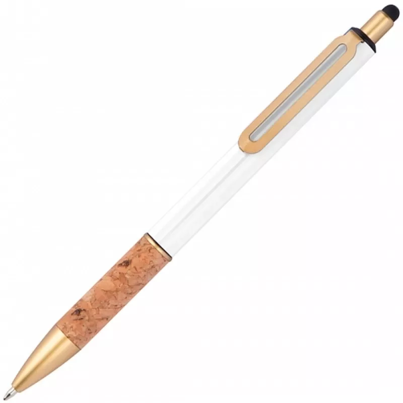 Długopis metalowy touch pen CAPRI - biały (369006)