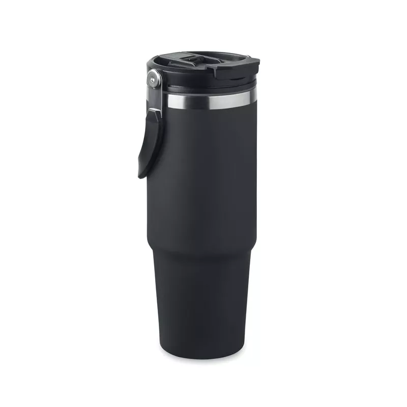Kubek termiczny ze słomką ze stali 850 ml SUMA HAND - Czarny (MO2561-03)