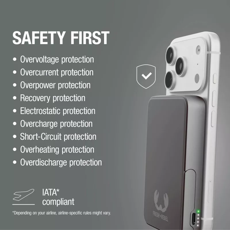 Fresh 'n Rebel Powerbank bezprzewodowy 10000 mAh kompatybilny z MagSafe - ciemnoszary (LT49745-N0060)