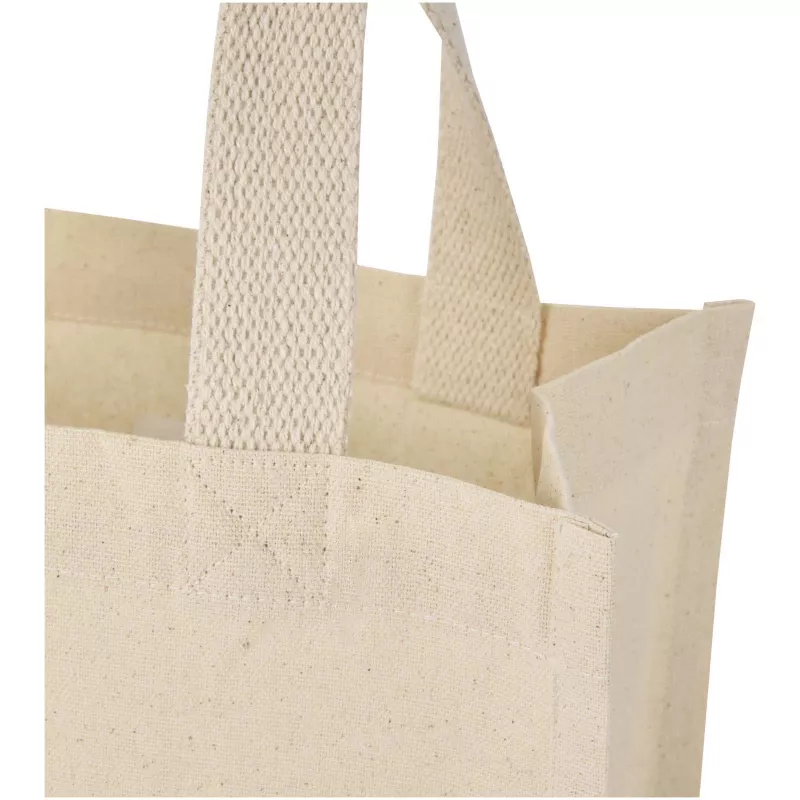 Odessa mini torba na zakupy z dnem wykonana bawełny z recyklingu z certyfikatem GRS o gramaturze 220 g/m² i pojemności 9 l - Piasek pustyni (12078706)