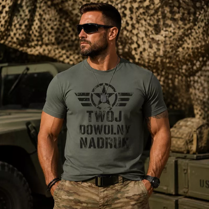 Koszulka reklamowa bawełniana 145 g/m² MALFINI CLASSIC NEW 132 - Ciemny khaki (ADLER132-CIEMNY KHAKI)