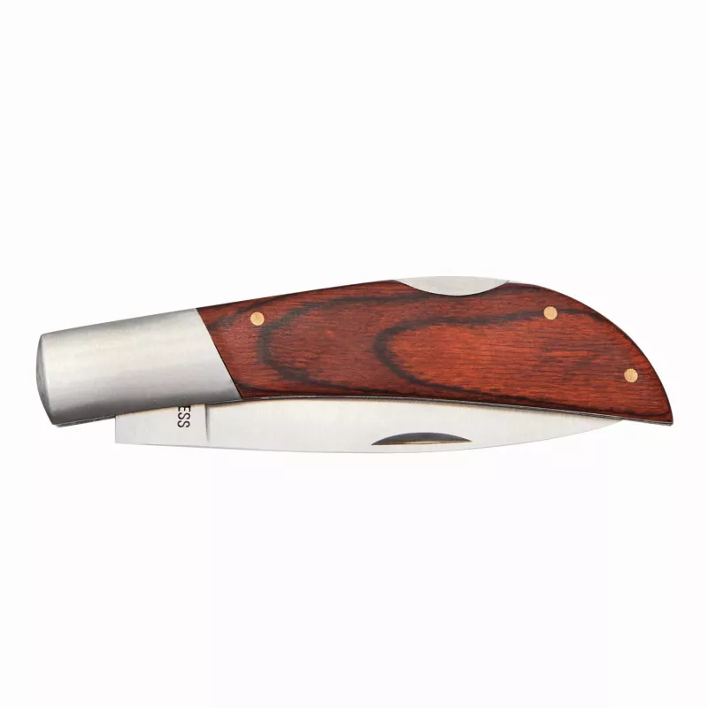 Elegancki nóż składany - brązowy, srebrny (56-0301003)
