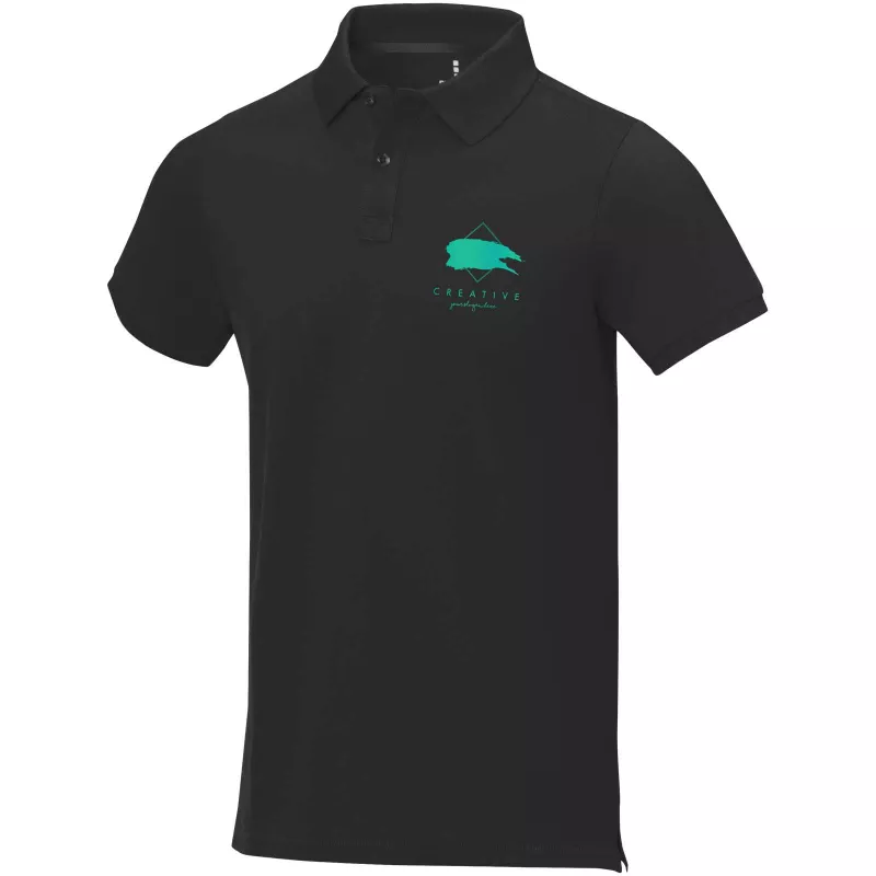Męskie polo Calgary z krótkim rękawem - Czarny (38080-BLACK)