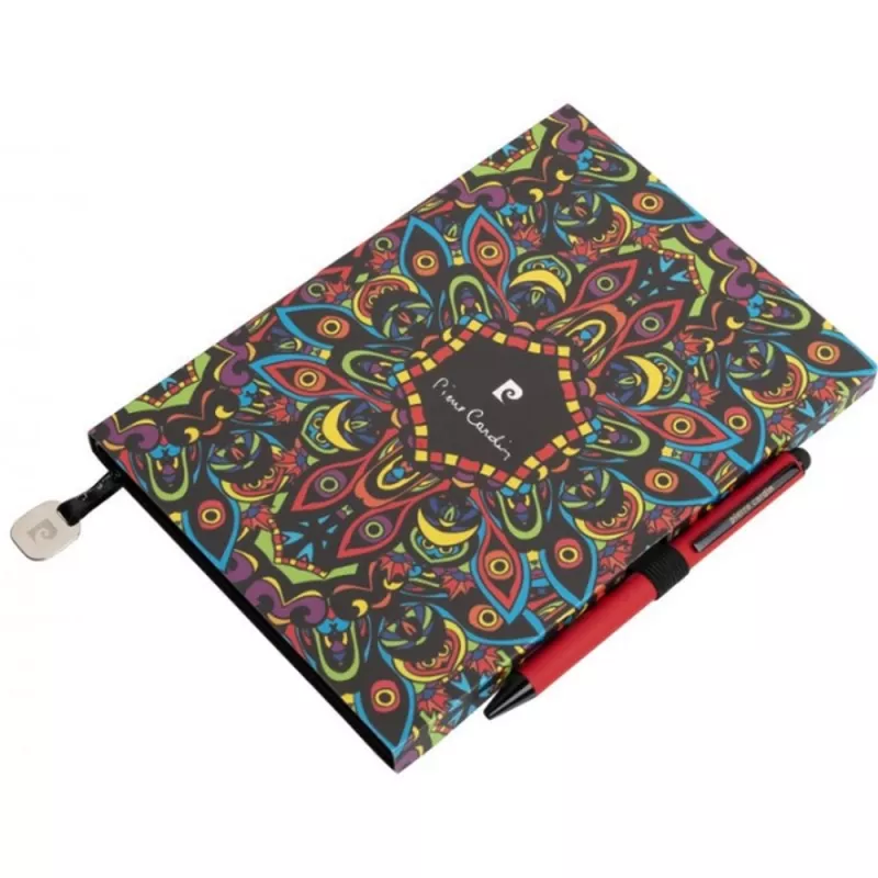 Notatnik A5 w kropki i długopis REPORTER Pierre Cardin - czerwony (B3501201IP305)