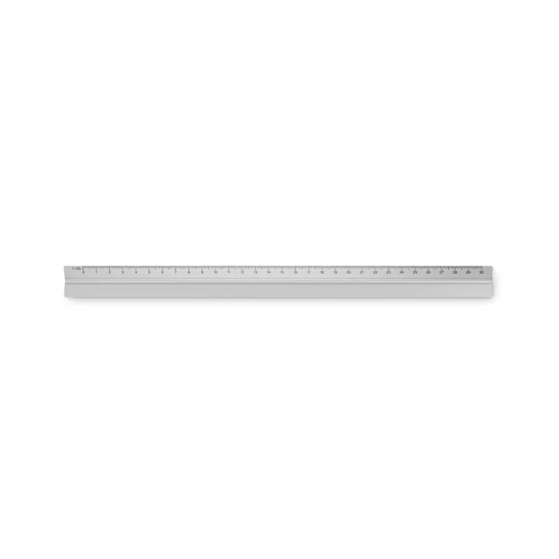 Linijka trójkątna aluminiowa 30 cm TRIA - Srebrny Mat (MO6698-16)