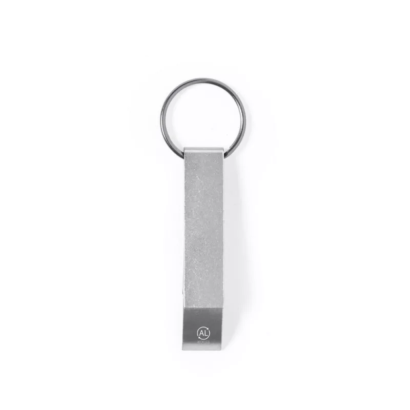 Brelok do kluczy, otwieracz do butelek z aluminium z recyklingu - srebrny (V1102-32)