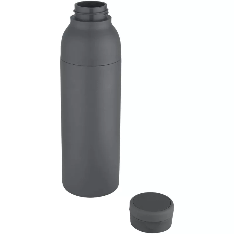Illuminate butelka termiczna o pojemności 650 ml z podwójnymi ściankami, wykonana ze stali nierdzewnej z recyklingu z certyfikatem RCS. - Twilight Grey (10083883)