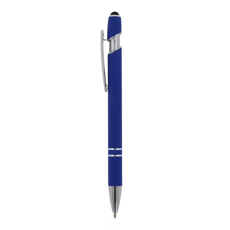Długopis metalowy gumowany Paris - niebieski (LT87782-N0011)
