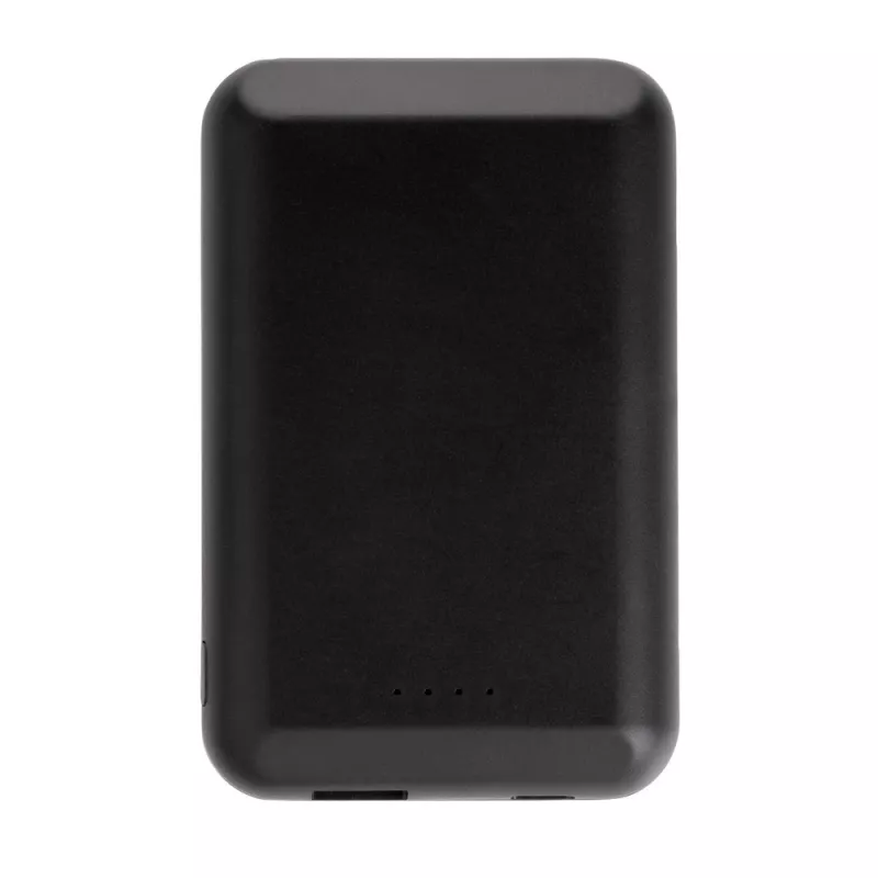 Magnetyczny, bezprzewodowy power bank 5000 mAh, 5W - czarny (P322.281)