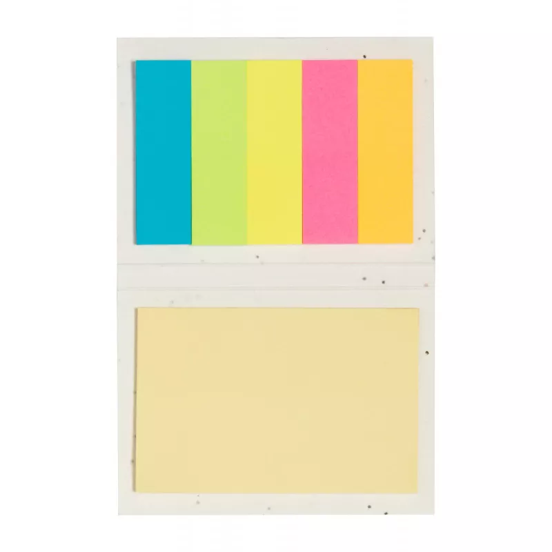 Albot notatnik z karteczkami samoprzylepnymi z papieru nasiennego - biały (AP734047-01)