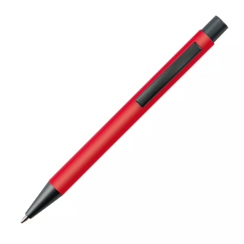 Długopis reklamowy plastikowy z metalowym klipem - czerwony (1094505)