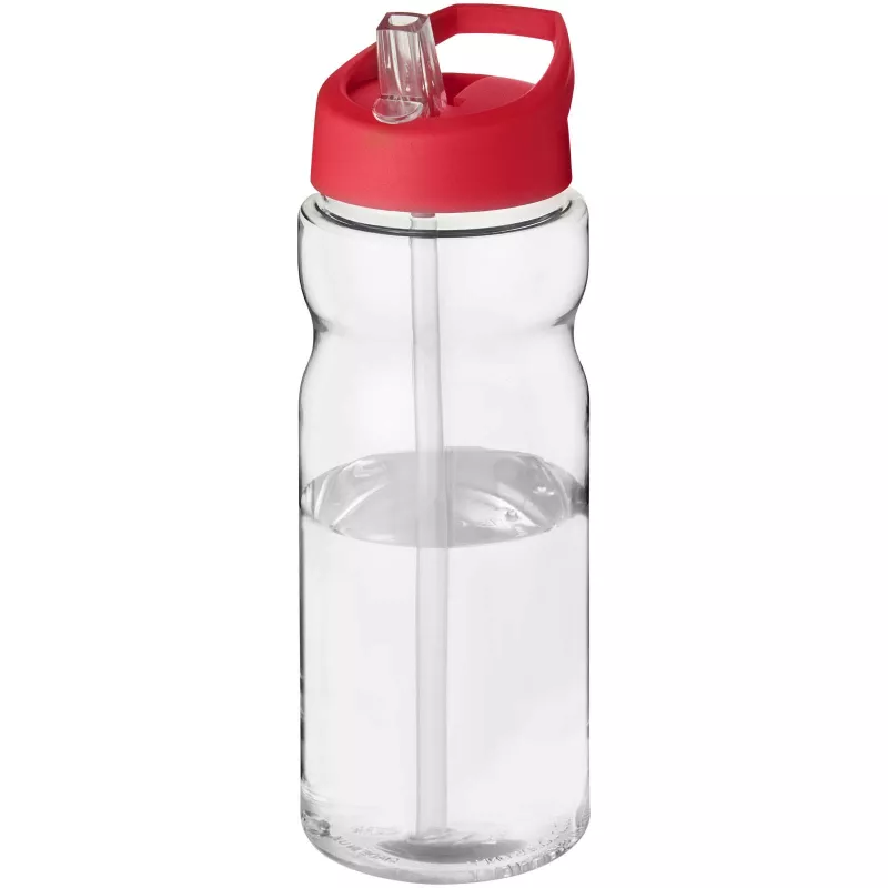 Bidon H2O Eco z wieczkiem z dzióbkiem 650 ml - Czerwony-Przezroczysty (21009994)