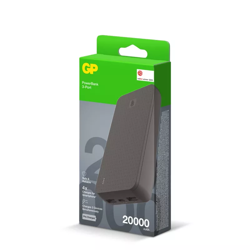 GP B+ Series Powerbank 20000 mAh - czarny (LT45103-N0002)