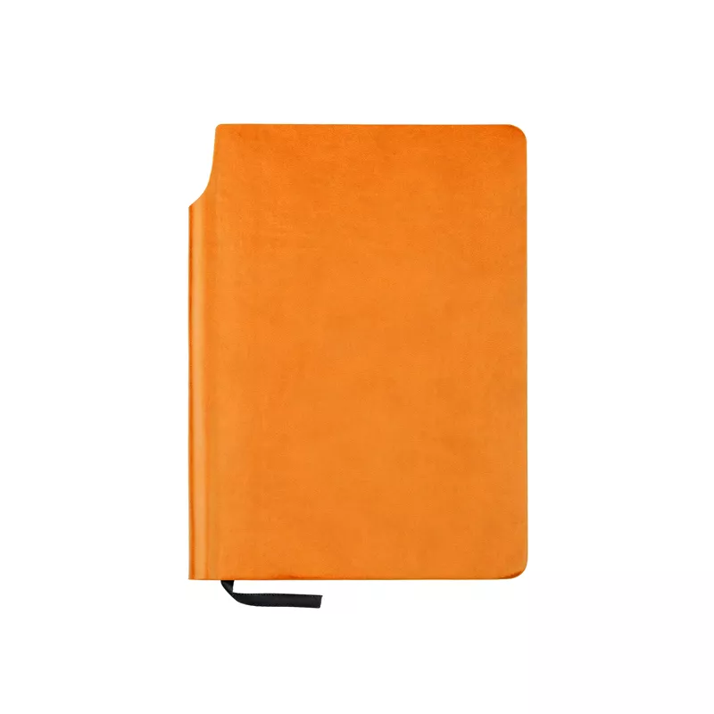 Pomarańczowy notes moli A5 w miękkiej okładce z miejscem na długopis