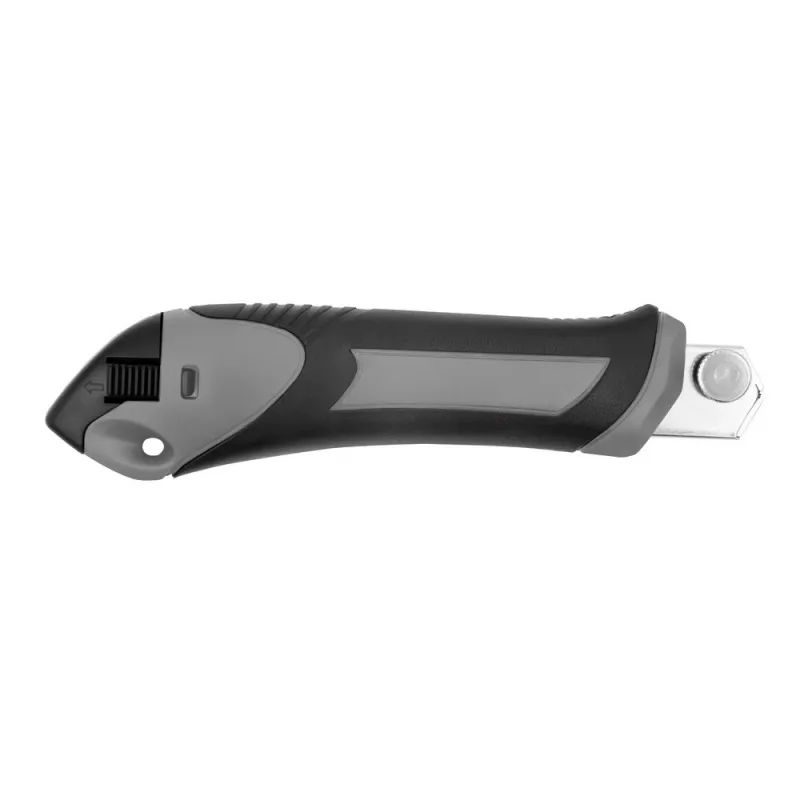 Nóż do tapet z mechanizmem zabezpieczającym, zapasowe ostrza w komplecie | Sutton - szary (V7237-19)