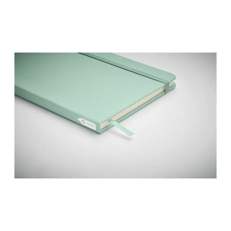 Notes A5 w okładce z RPET 80 kartek w linię NOTE RPET - Miętowy Zielony (MO9966-77)