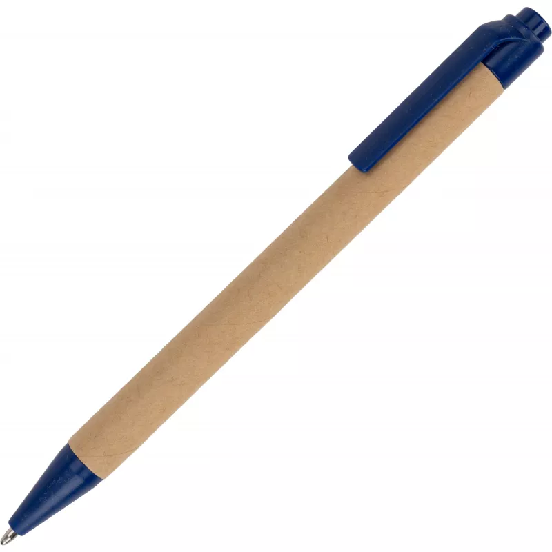 Notatnik A5 z czystymi stronami i długopisem z materiałów z recyklingu CHLOE - niebieski (2377604)