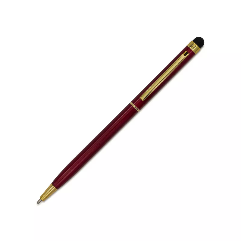 Długopis aluminiowy Touch Tip Gold - bordowy (R73409.82)