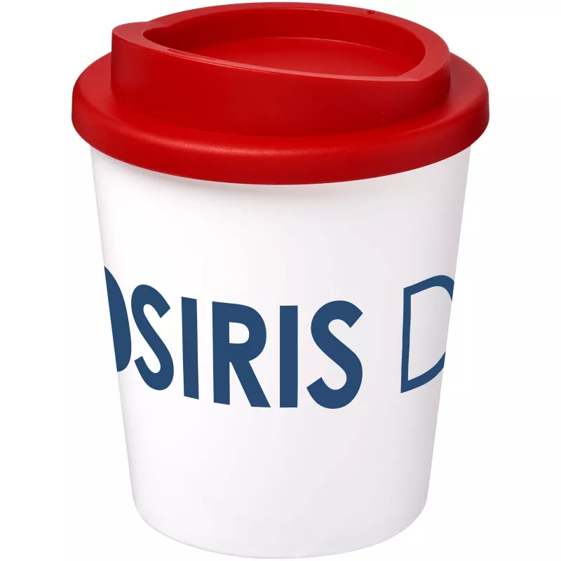 Kubek termiczny z plastiku 250 ml dowolny mix kolorów - Biały-Czerwony (21009210)