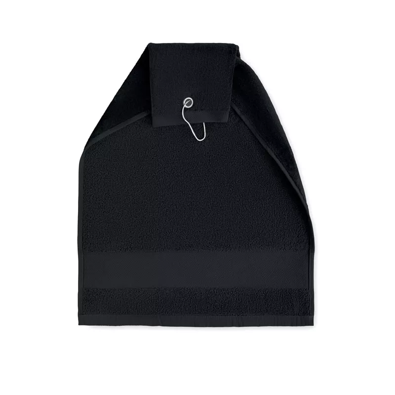 Ręcznik golfowy bawełniany 40x60 cm 350 g/m² HITOWGO - Czarny (MO6525-03)