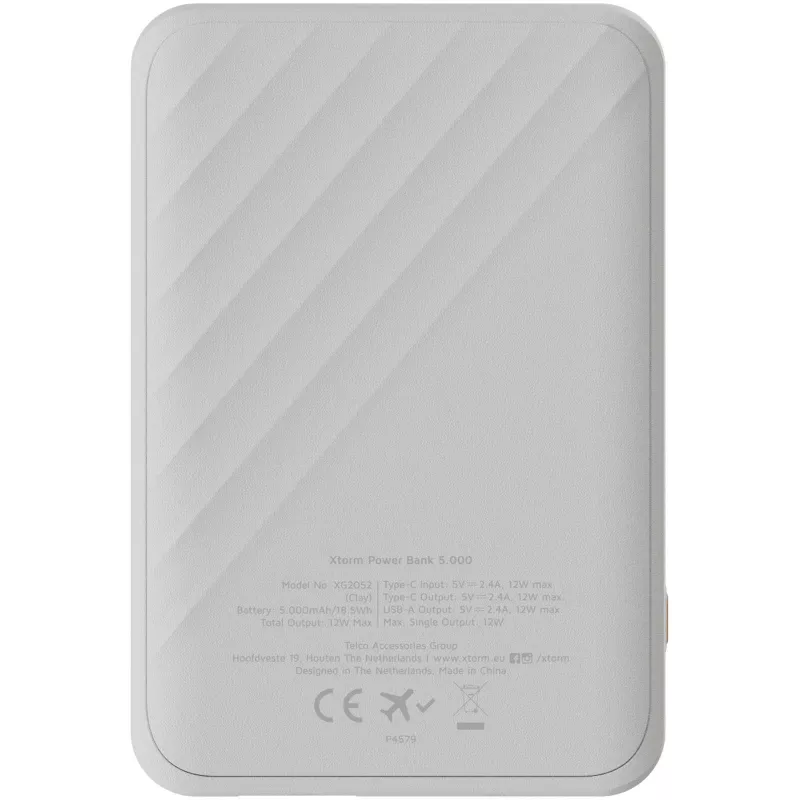 Xtorm Go2 powerbank 12 W 5000 mAh z szybkim ładowaniem  - Biały (12440901)