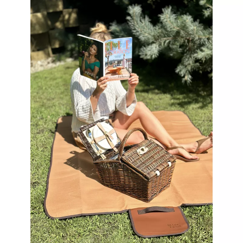 Kosz piknikowy dla 2 osób LORENZA - brązowy (6233701)