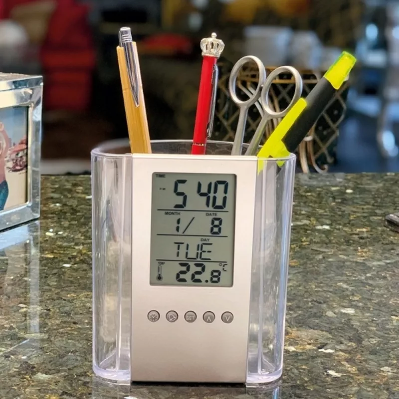 Stojak biurkowy wielofunkcyjny MADRID - przeźroczysty (103066)