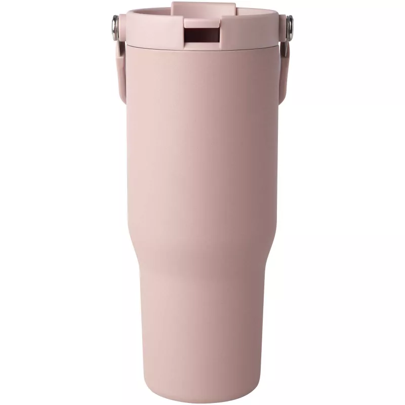 Kubek Bronx o pojemności 900 ml, z izolacją próżniową, wykonany ze recyklingowanej stali nierdzewnej z certyfikatem RCS i z miedzi, z wielofukncyjną zakrętką - Dusty Pink (10086440)