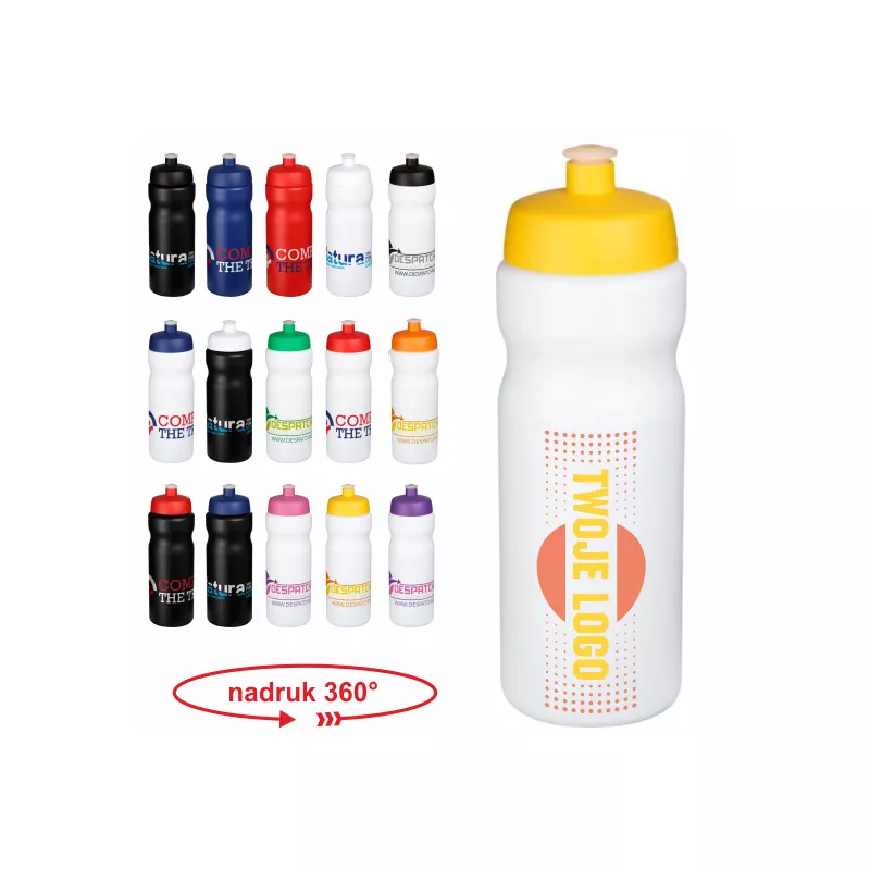 Bidon Baseline® Plus o pojemności 650 ml - Biały-Żółty (21068410)