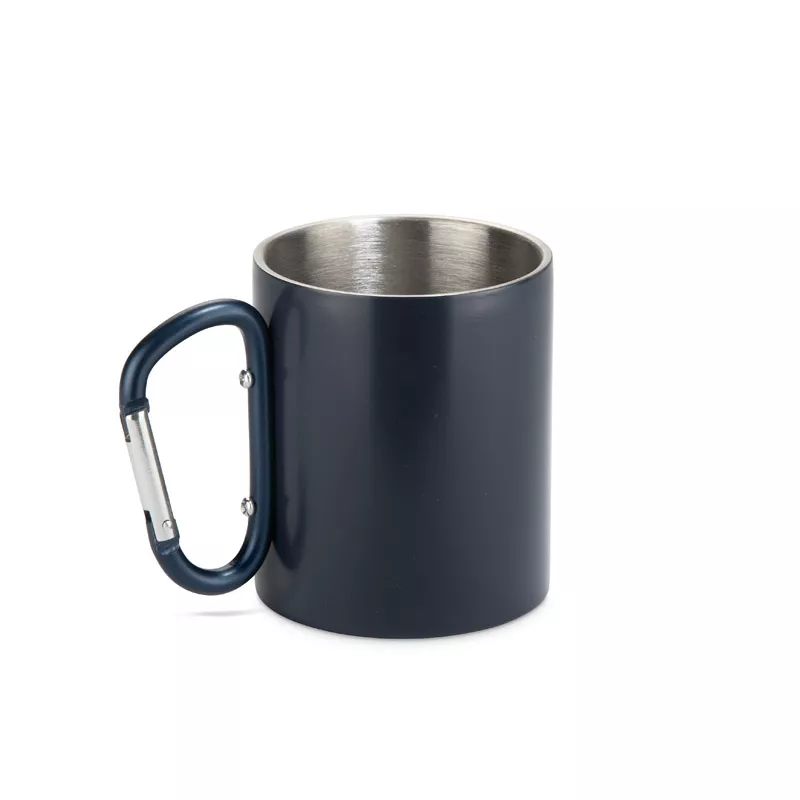 Kubek z recyklingowanej stali nierdzewnej VIVO 250 ml - granatowy (16405-06)