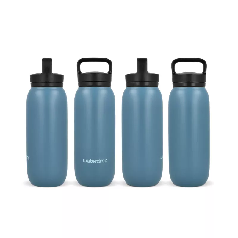 Termiczna butelka uniwersalna Waterdrop z ustnikiem 600 ml - niebieskoszary (LT47000-N0065)