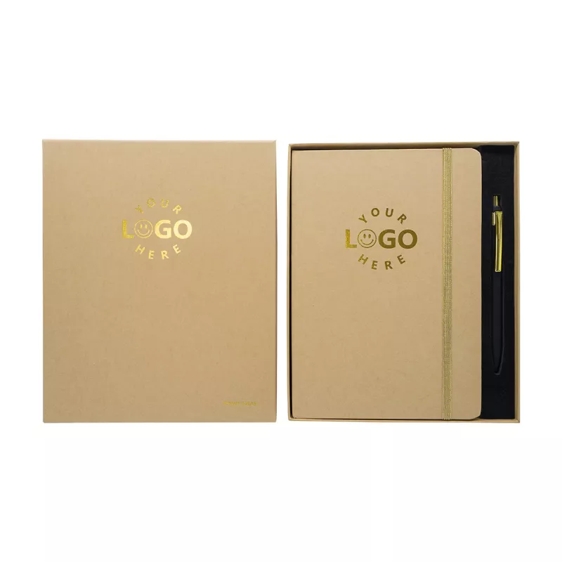 Zestaw notes z długopisem Aurora - złoty (R47123.79)