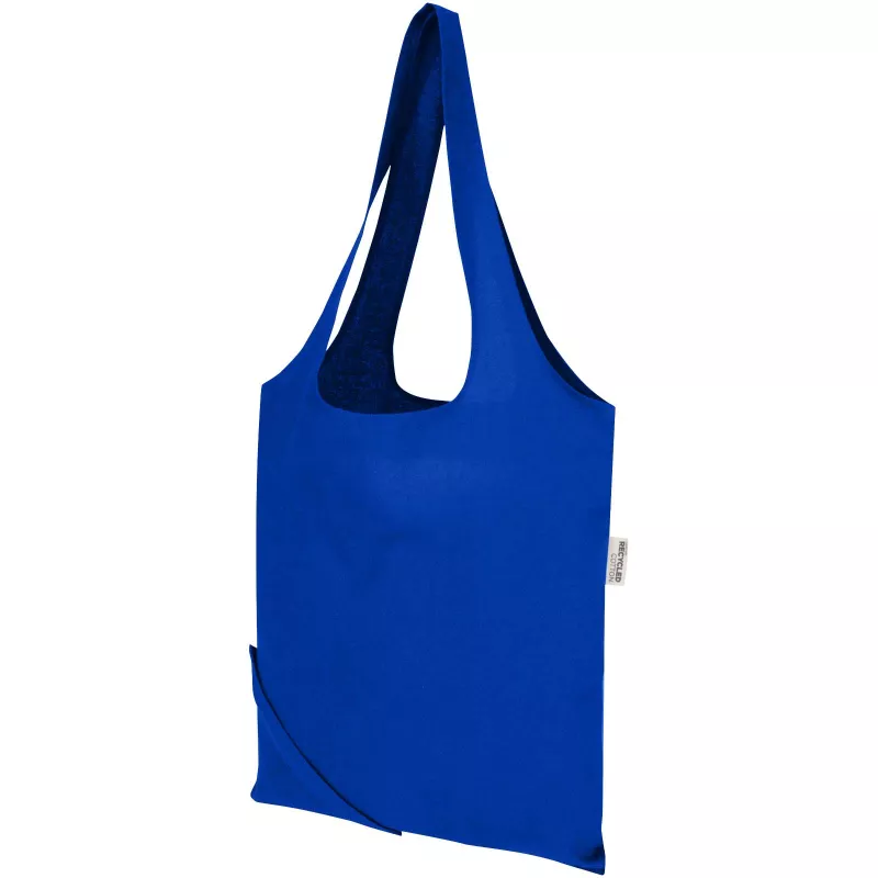 Madras Blend - torba na zakupy, wykonana z recyklingowanej baweły o gramaturze 140 g/m² posiadającej certyfikat GRS, składana - Błękit królewski (12080553)