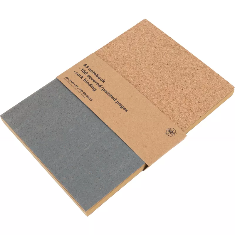 Notatnik A5 w kropki ATTILIO - szary (2181107)