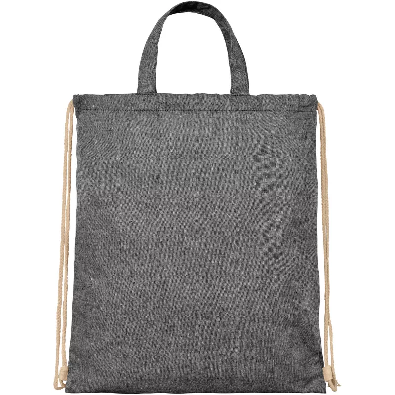 Plecak Pheebs bawełniany z recyklingu o gramaturze 210 g/m², 38 x 42 cm - Czarny melanż (12046090)