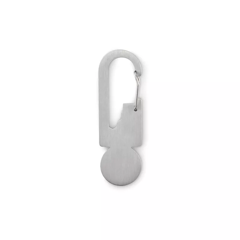 Brelok wielofunkcyjny z żetonem do wózka MULTIKEY - Srebrny (MO2337-14)
