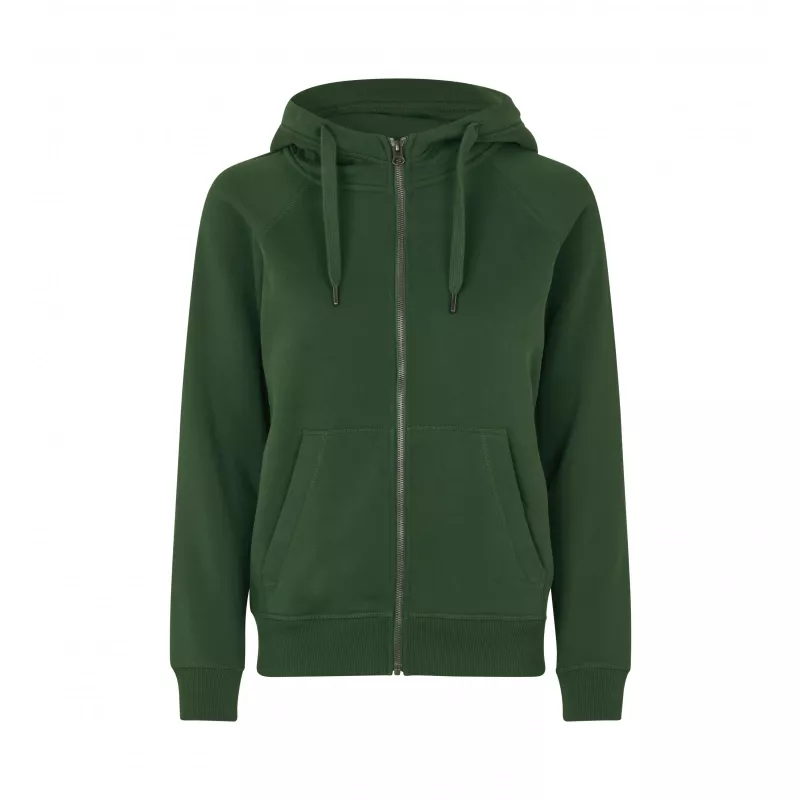 Bluza damska z kapturem ID CORE/zip 0639 300 g/m² - Bottle Green  (0639-BOTTLE GREEN)