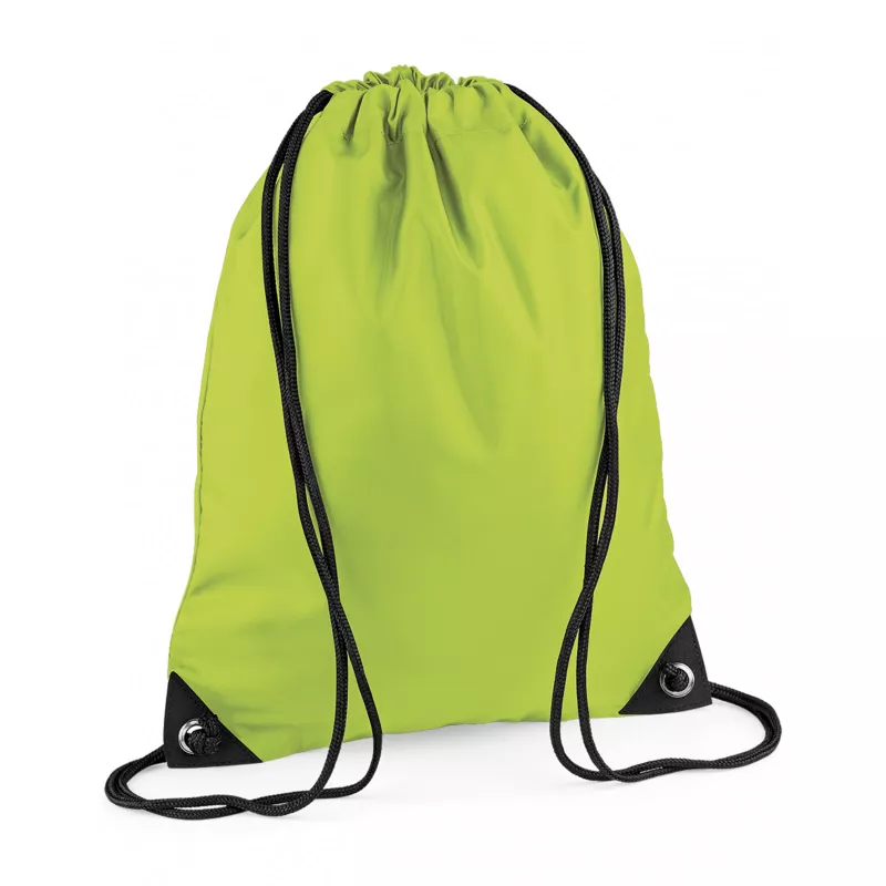 Reklamowy plecak na sznurkach  poliestrowy BagBase BG10, 34 x 45 cm - Lime Green (BG10-LIME GREEN)
