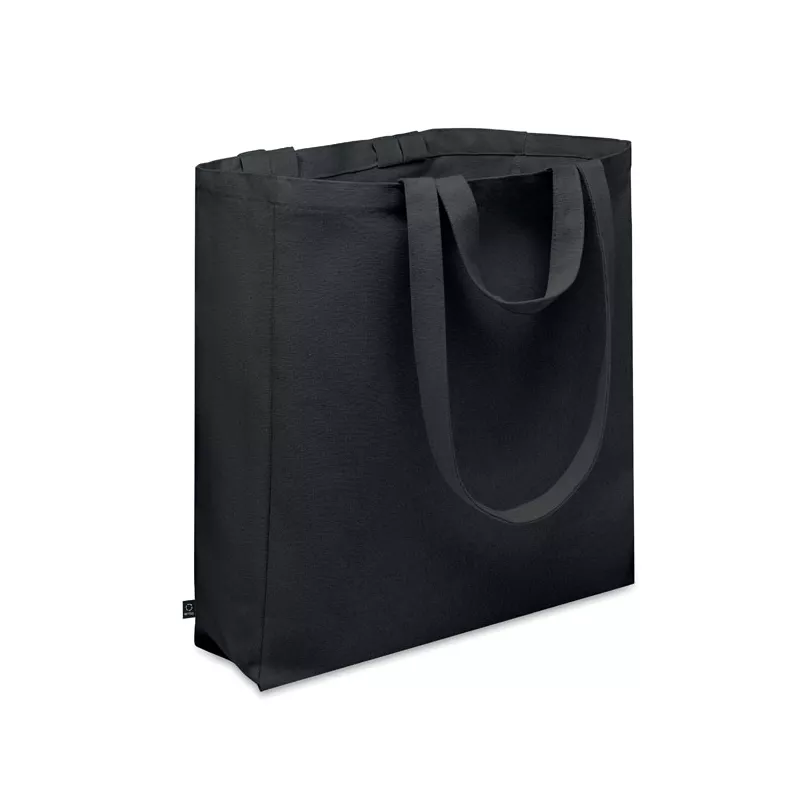 Torba na zakupy z recyklingu 380 g/m² GAVE COLOUR - Czarny (MO2565-03)