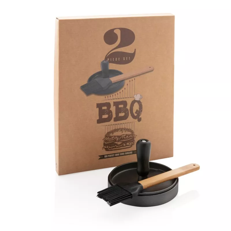Zestaw grillowy do hamburgerów - szary (P422.401)