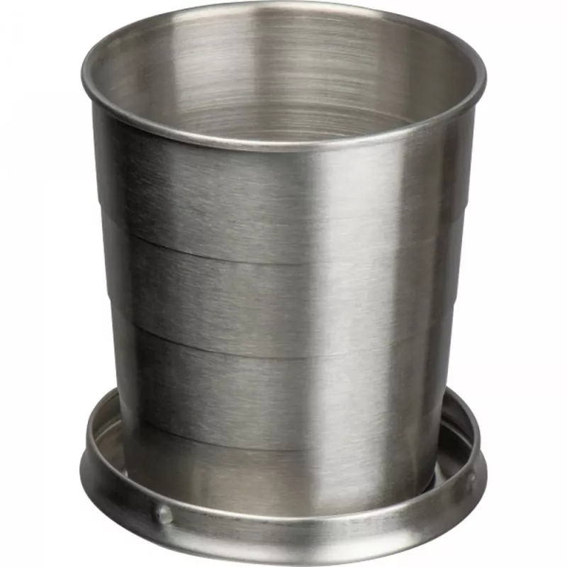 Kubek stalowy składany 250 ml HEATHER - szary (8399207)