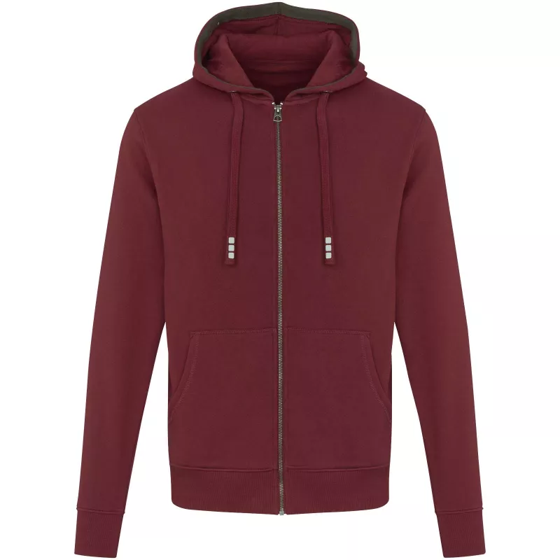 Rozpinana bluza z kapturem Arora - Głęboki bordowy (38211-DPBURGUN)