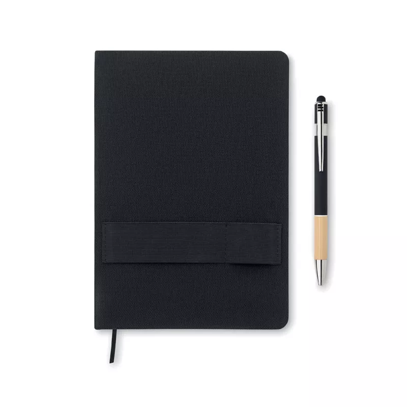 Notes A5 z długopisem 80 kartek w linię NOTA - Czarny (MO2469-03)