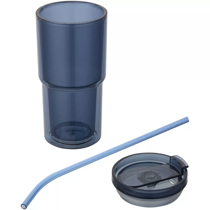 Kubek plastikowy Archer o pojemności 480 ml z podwójnymi ściankami - Błękit oceanu (10096751)