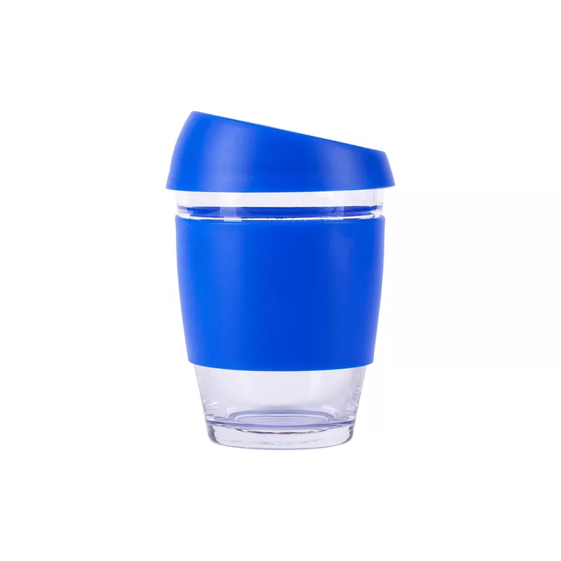 Szklany kubek Stylish 350 ml - niebieski (R08278.04)