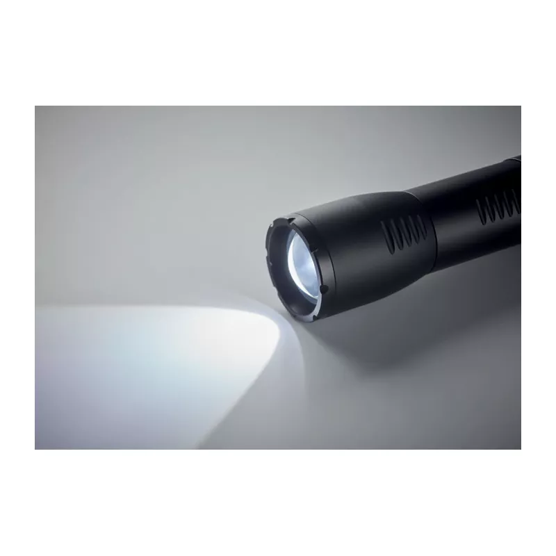 Latarka LED aluminiowa 200 lm z zoomem ENTA - Czarny (MO6591-03)
