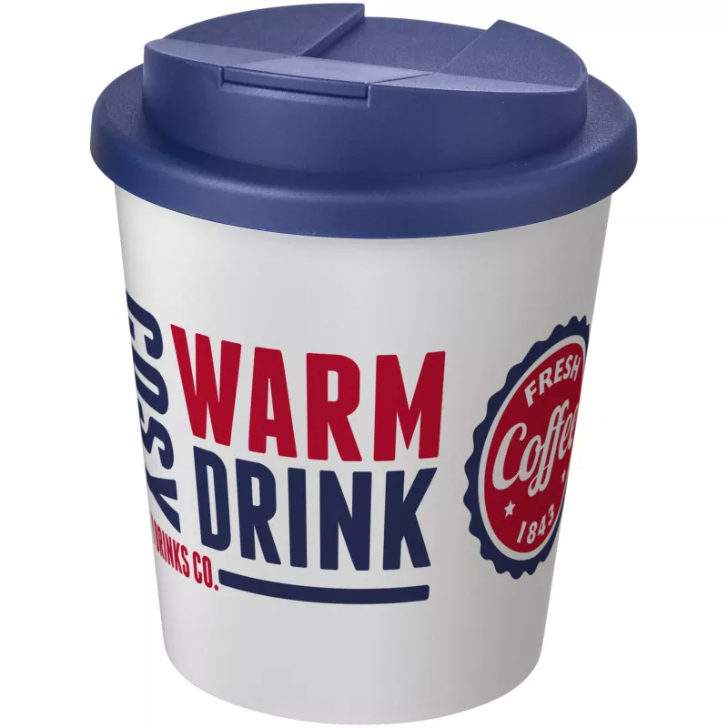 Americano Espresso® 250 ml tumbler with spill-proof lid - Biały-Niebieski (21069901)