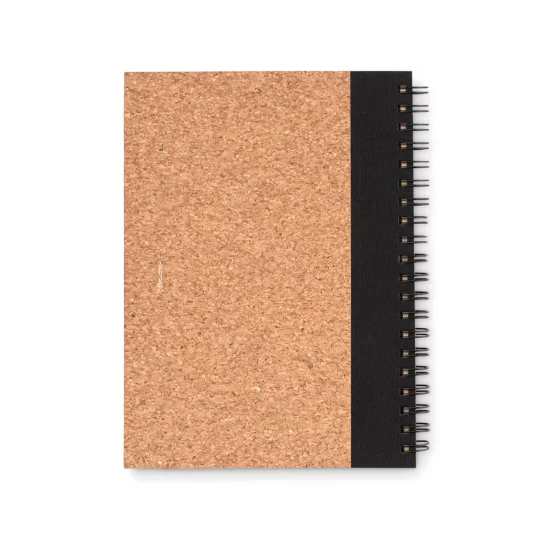 Notes z długopisem 70 kartek w linię SONORA PLUSCORK - Czarny (MO9859-03)