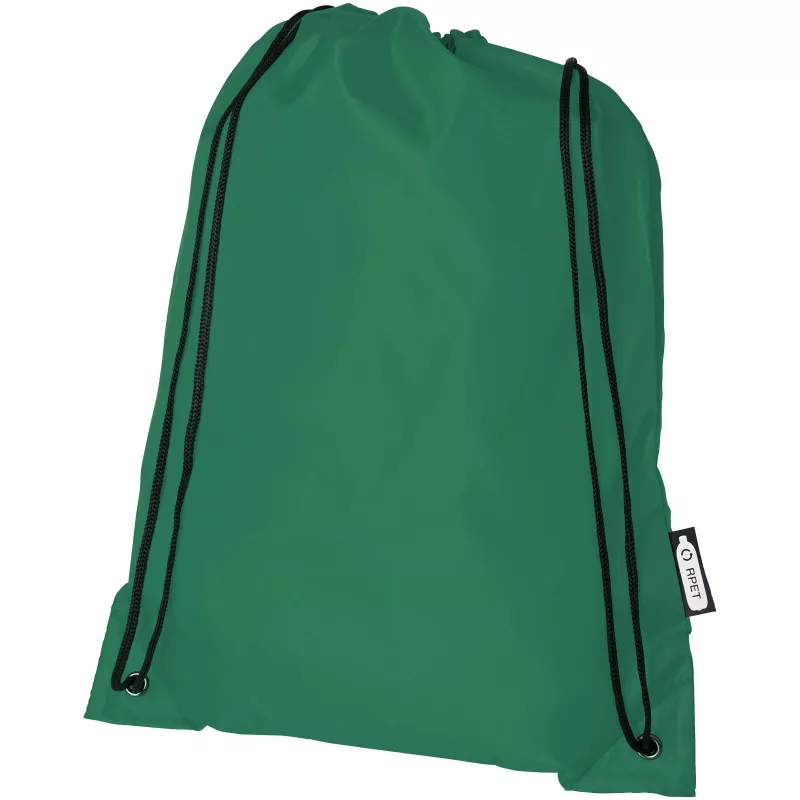 Plecak Oriole ze sznurkiem ściągającym z recyklowanego plastiku PET, 33 x 44 cm - Zielony (12046161)