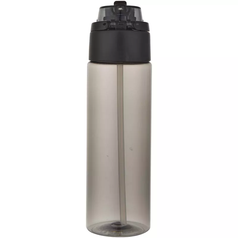 Bidon na wodę Theron o pojemności 700 ml, wykonany z tworzywa sztucznego pochodzącego z recyklingu (RCS), z pokrywką o podwój - Czarny (10095090)